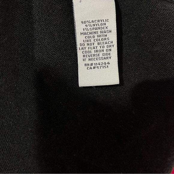 Eliza J Black White Pink Striped Colorblock Fit Flare Sweater Dress Plus Size - Picture 9 of 9